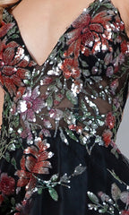 Floral-Print A-Line Short Homecoming Dress 5038S