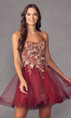 Short A-Line Butterfly Homecoming Dress 902