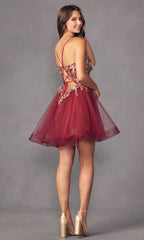 Short A-Line Butterfly Homecoming Dress 902