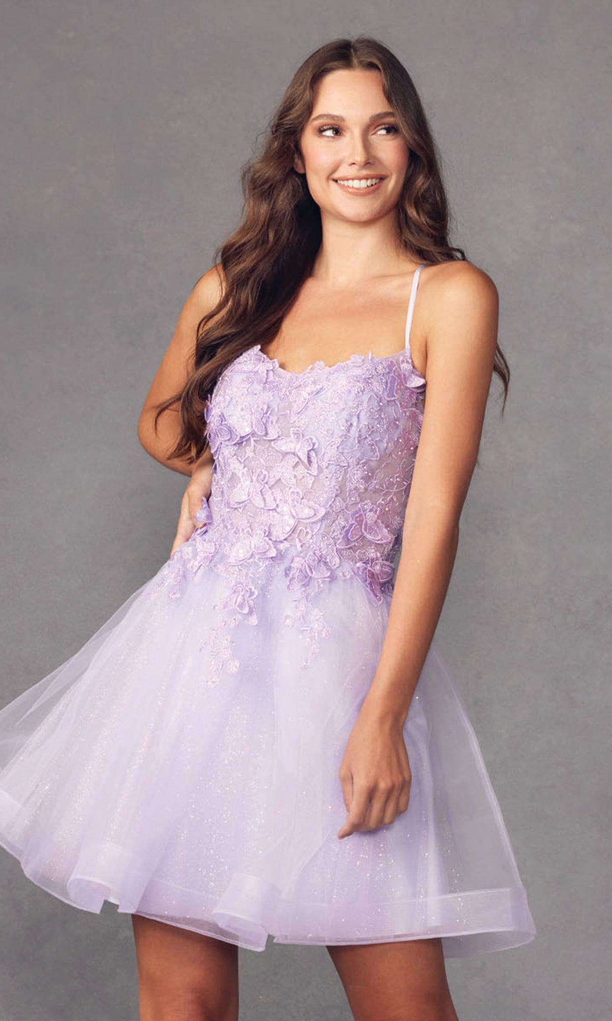 Short A-Line Butterfly Homecoming Dress 902