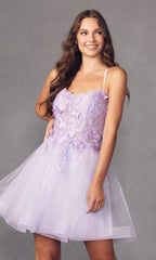 Short A-Line Butterfly Homecoming Dress 902