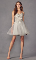 Short A-Line Butterfly Homecoming Dress 902