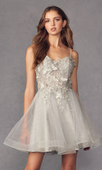 Short A-Line Butterfly Homecoming Dress 902