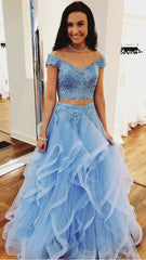 Two Pieces Prom Dress, Evening Dress, Formal Dress, Dance Dresses, Graduation School Party Gown