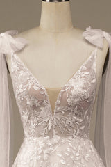 Ball-Gown/Princess Illusion Court Train Lace Wedding Dress with Bowknot Sexy