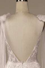 Ball-Gown/Princess Illusion Court Train Lace Wedding Dress with Bowknot Sexy