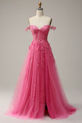A Line Spaghetti Straps Lace Navy Prom Dress with Appliques