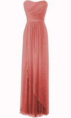 Prachtige jager groene chiffon ruche sweetheart vloer lengte imperium bruidsmeisje jurken