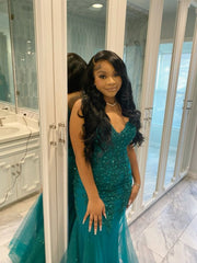 Dark Green Mermaid Prom Dress Formal Evening Dresses Elegant