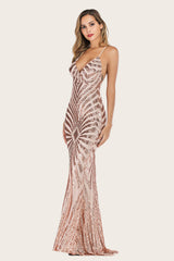 Black Mermaid Sequin Long Holiday Dress