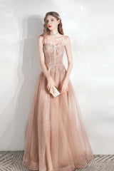 Cute Tulle Long Prom Dresses, Lovely A-Line Evening Graduation Dresses