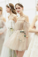 Cute Tulle Short Prom Dresses, A-Line Homecoming Dresses