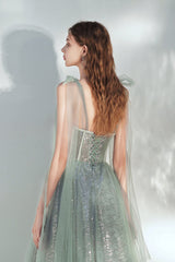 Cute Tulle Short Prom Dress with Sequins, A-Line Homecoming Party Dress