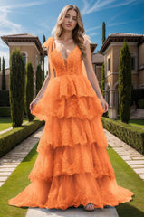 Ball Gown Sweep-Brush Train Tulle Prom Dress CS0461