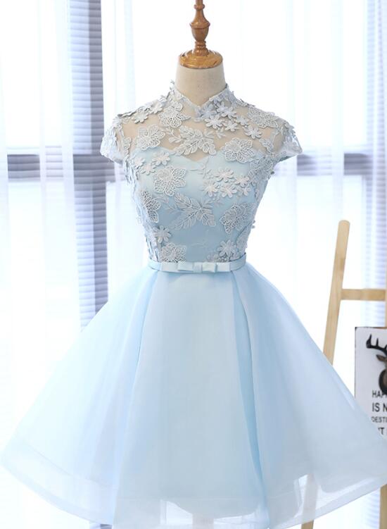 Cute Light Blue Homecoming Dress for Sale, Lovely Tulle Formal Dresses, Party Dress