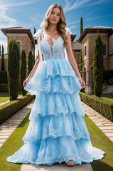 Ball Gown Sweep-Brush Train Tulle Prom Dress CS0461