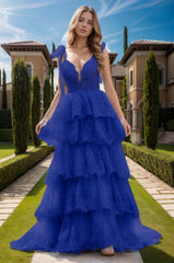 Ball Gown Sweep-Brush Train Tulle Prom Dress CS0461