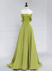 A-line Green Long Formal Dress Prom Dress, Green Floor Length Party Dress