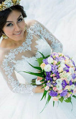 Charming Wedding Dress,White Tulle Wedding Gown,Bridal Dress,Ball Gown Wedding Dresses