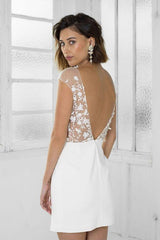 perfect white bridal party dress homecoming dress SA1226