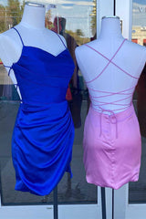 Sexy Pleated Mini Party Dress Homecoming Dresses