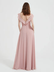 Sweetheart Drifting Sleeves Chiffon Dress