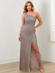 Tight/straight leg shoulder to ground length mother of the bride dresses