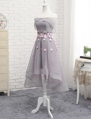 Off Shoulder High Low Fashionable Party Dress, Homecoming Dresses, Lovely Formal Dresses