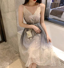 Lovely Tulle Gradient Cute Straps Women Dress, New Fashion Dress