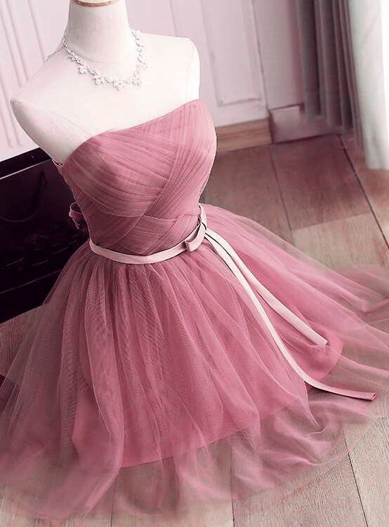 Lovely Tulle Short Party Dress, Handmade Formal Dresses