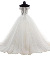 Lovely Tulle Ball Gown Sweetheart Lace Applique Formal Dress, Quinceanera Dresses