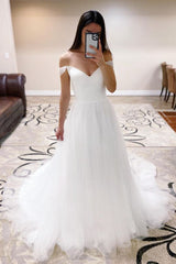 Off Shoulder Simple Wedding Dresses,Dresses For Wedding,Bridal Gown,Bride Dress,Dresses For Brides