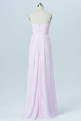 Light Pink Sweetheart Twist-Front Bridesmaid Dress