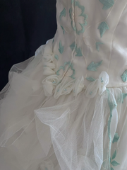 Fairy Strapless A-Line Tulle Embroidery Birthday Ball Gowns Quinceanera Dresses, HZ0319