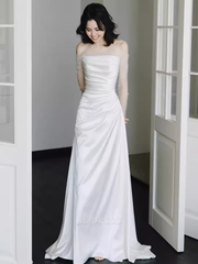 Mermaid Simple Sleeveless Long formal dresses Bridesmaid Dresses evening gown Prom Dress