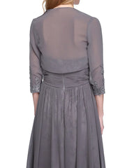 A-Line Mother of the Bride Dress Wrap Included Strapless Floor Length Chiffon Beaded Lace Sleeveless yes with Ruched Beading Appliques