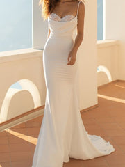 Trumpet/Mermaid Floor-Length Wedding Dress With Sequins Sexy