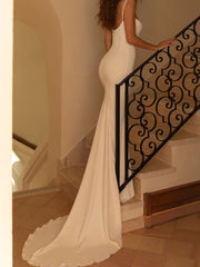 Trumpet/Mermaid Floor-Length Wedding Dress With Sequins Sexy