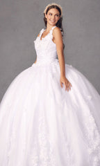 Juliet 1437W Traditional White Quinceañera Dress