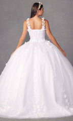 Juliet 1437W Traditional White Quinceañera Dress