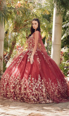 Juliet 1442 Quinceañera Dress with Sheer Cape