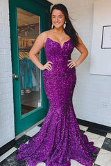 Red Sequins Trumpet Long Formal Dress with Sweetheart