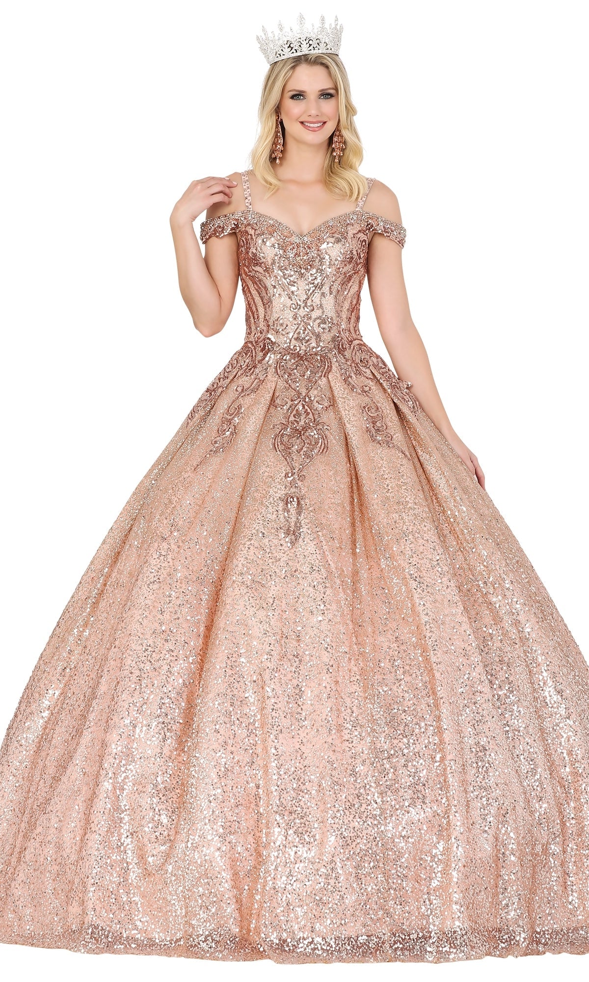 Rose Gold Quinceanera Dress 1515