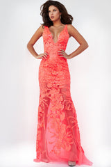 Jovani Embroidered Long Prom Dress with Sequins