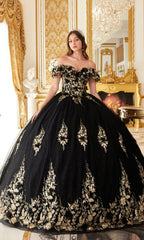 Ladivine 15701 Glitter Quince Dress with Back Bow