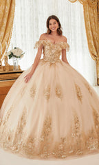 Ladivine 15701 Glitter Quince Dress with Back Bow