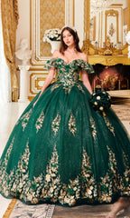 Ladivine 15701 Glitter Quince Dress with Back Bow