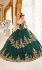 Ladivine 15705 Quince Dress with Gold Embroidery