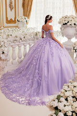 Off-Shoulder Purple Quinceanera Dress 15717