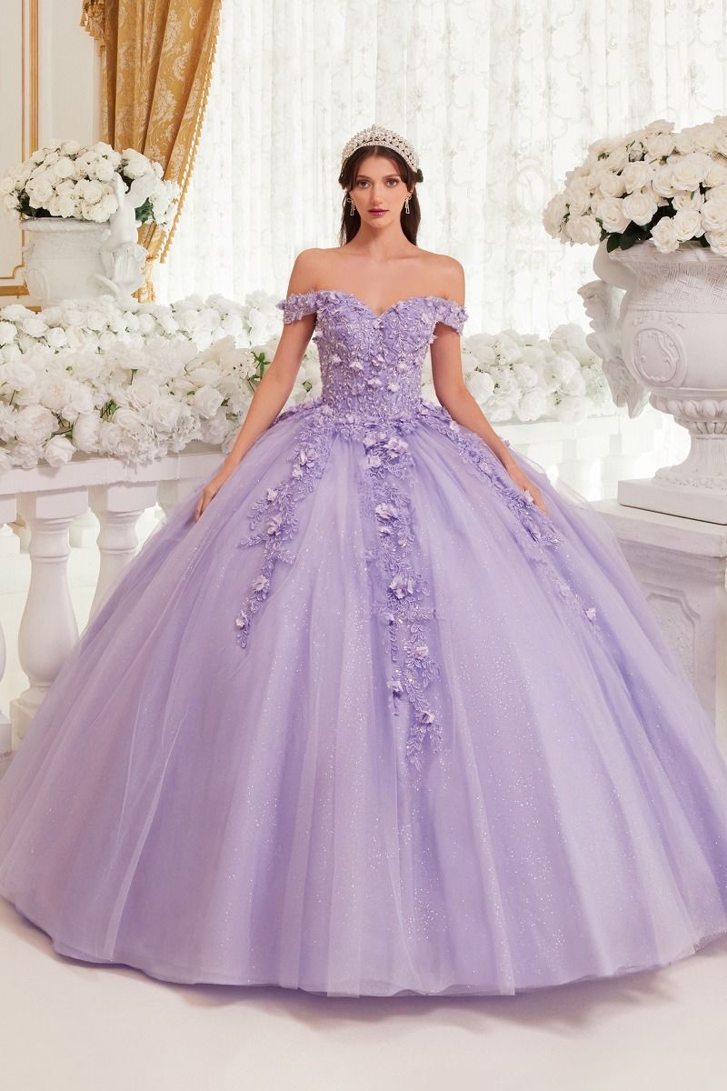 Off-Shoulder Purple Quinceanera Dress 15717